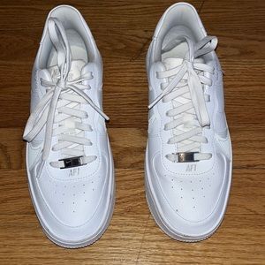 Nike, Air Force One platform woman's all white size 8